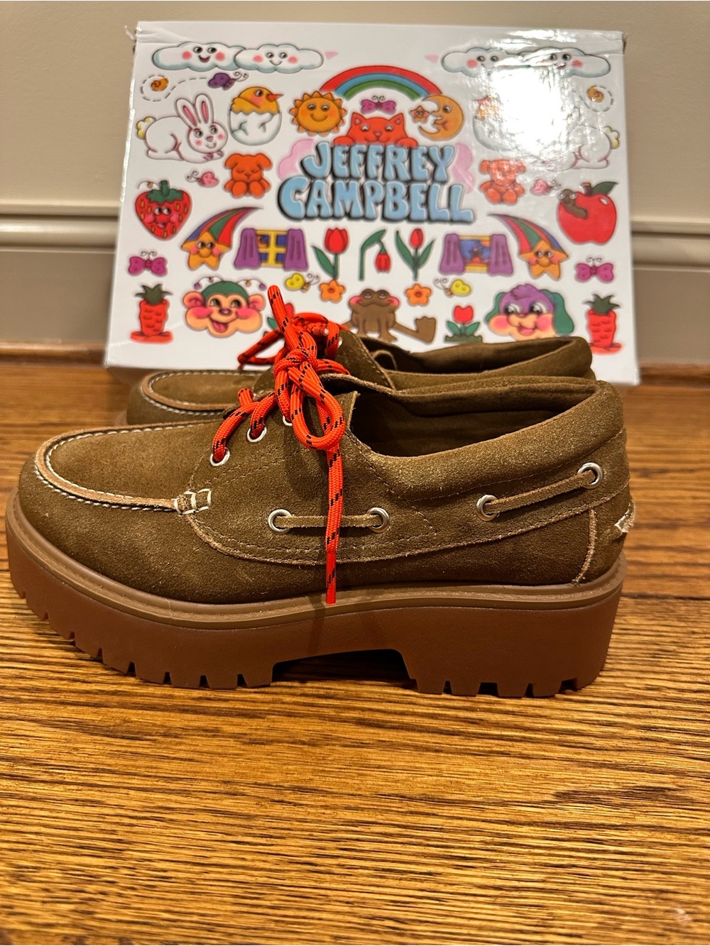 Jeffrey Campbell Crushed-T Lug Platform Boat Shoes - Picture 2 of 9